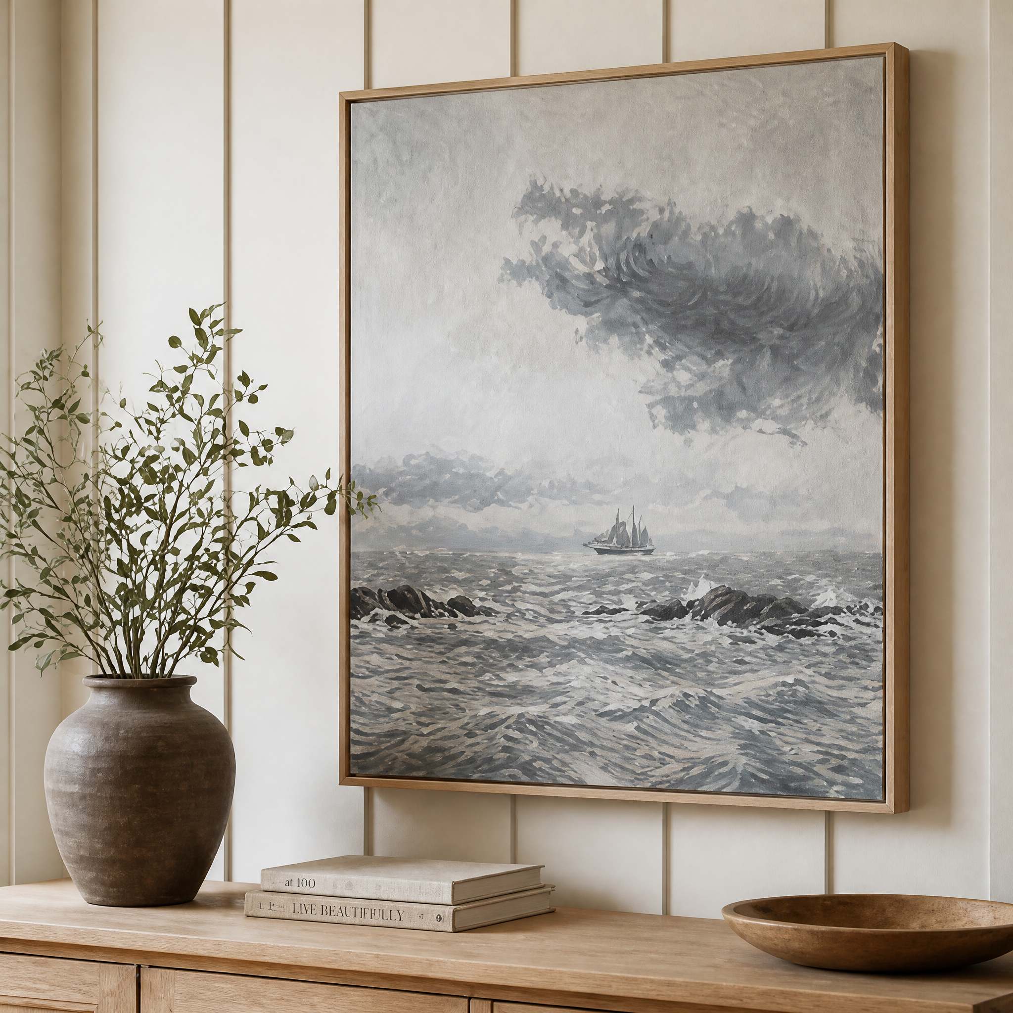 Dark Storm Coast - Hand-Painted Artwork - #ART-MI-S-019