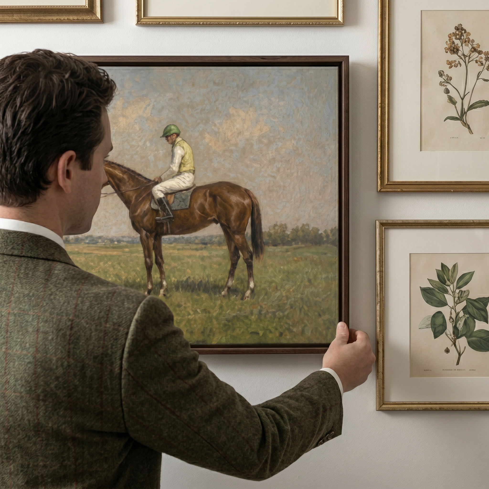 Chestnut Racing Horse - Hand-Painted Artwork - #ART-AN-S-03