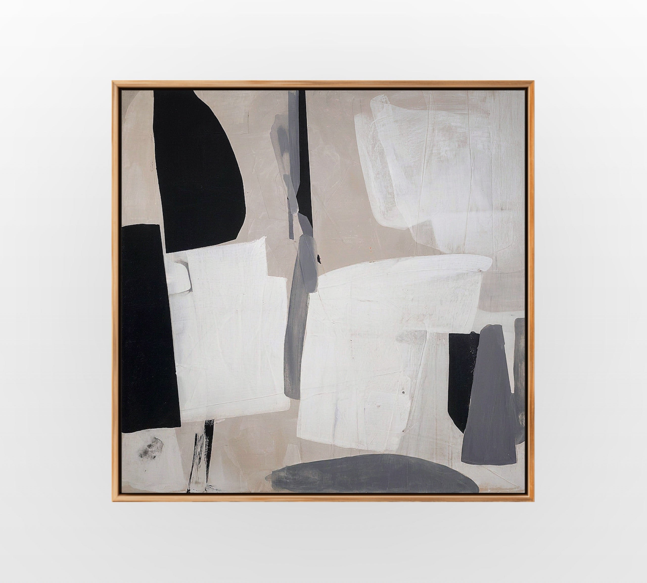 Bold Black Form - Hand-Painted Artwork - #ART-AB-S-08