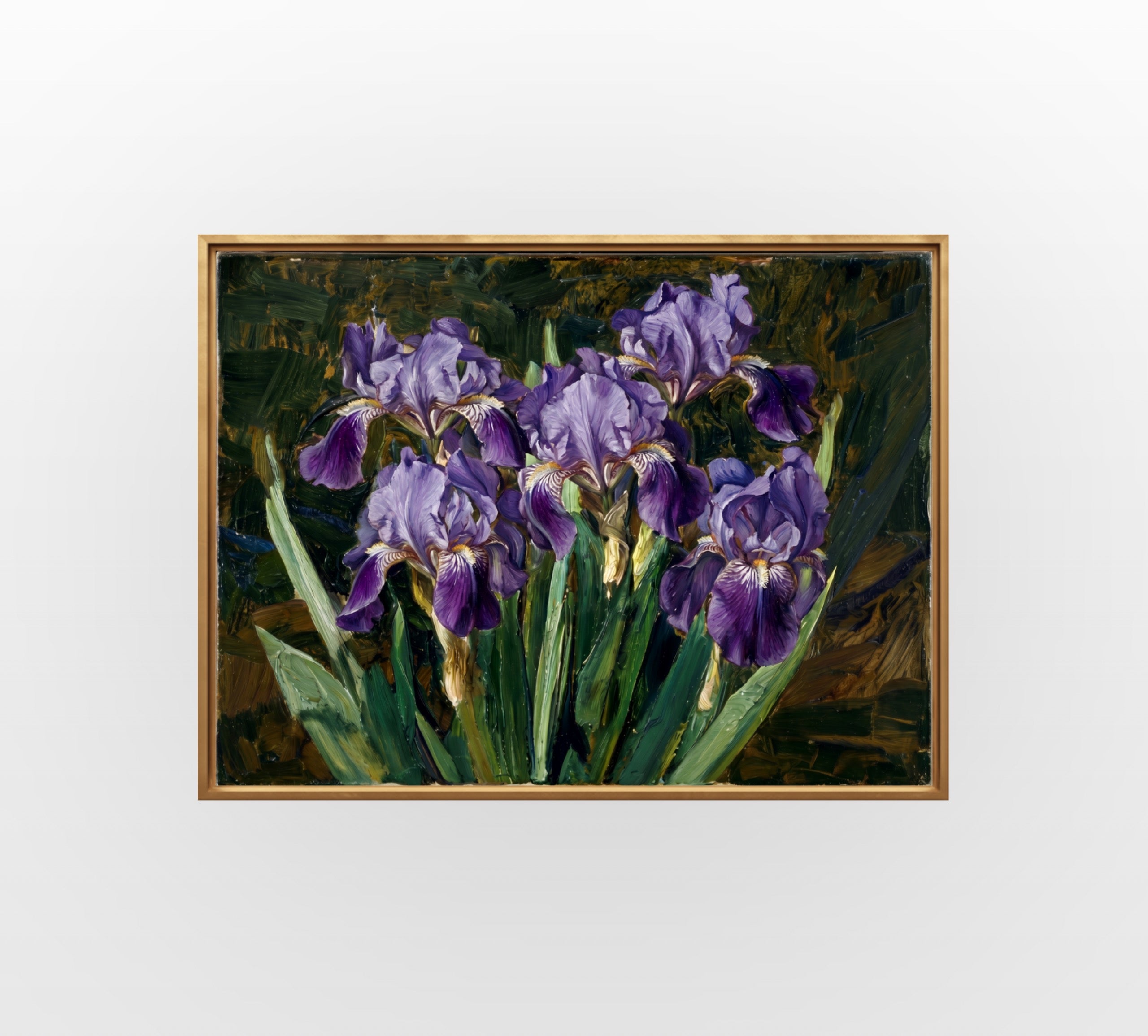 Purple Iris Garden - Hand-Painted Artwork - #ART-BT-S-03