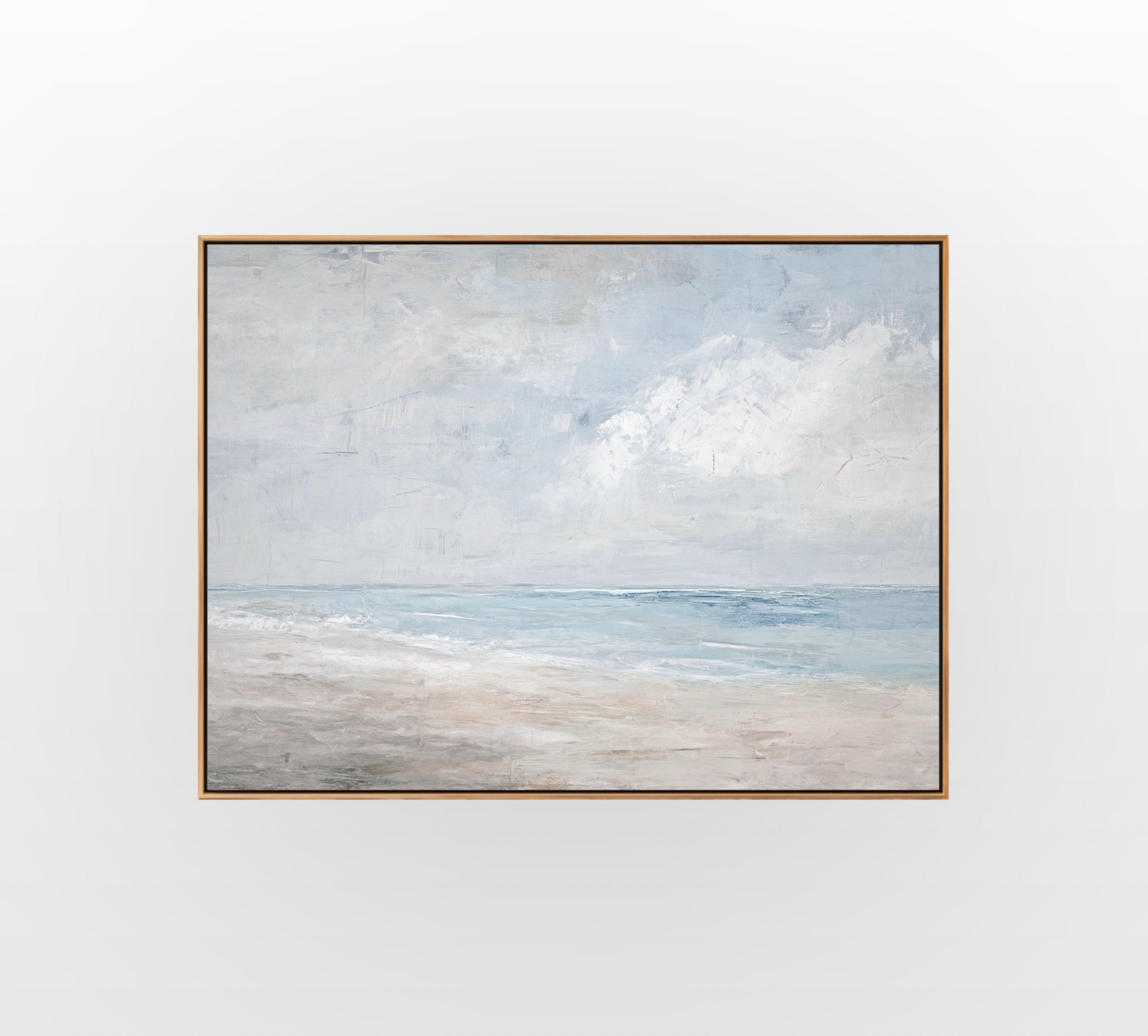 Soft Grey Pause - Hand-Painted Artwork - #ART-MI-S-02