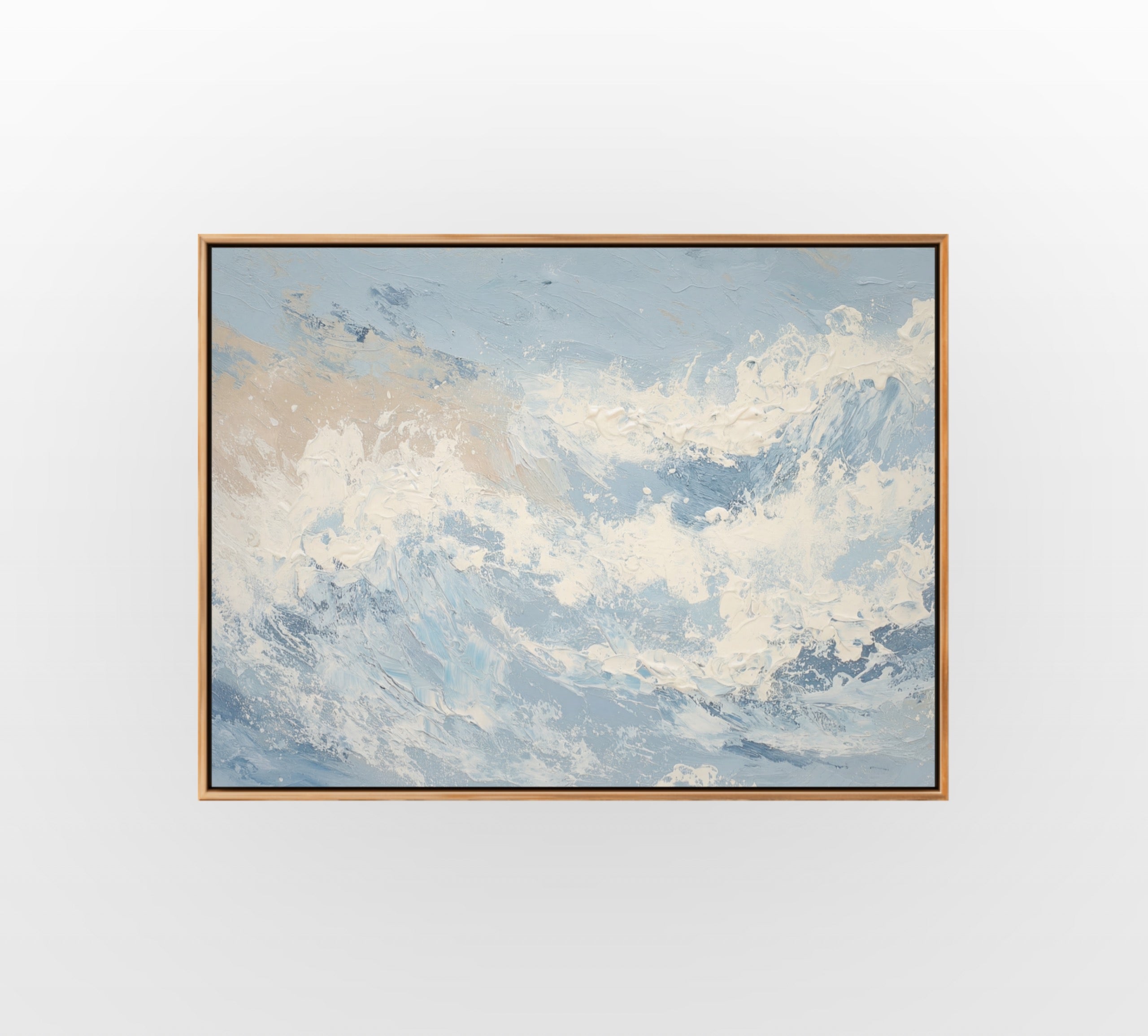 Warm Ochre Shore - Hand-Painted Artwork - #ART-OS-S-01